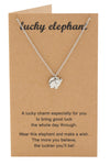 Misty Elephant Necklace with Good Luck Charm and Greeting Card