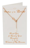 Haven Mother of the Bride Infinity Pearl Lariat Necklace