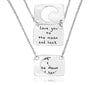 Rica Love You to the Moon and Back Necklace and Greeting Card, Granddaughter Gifts