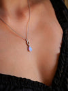 Dara Infinity Opal Pendant Necklace for Women, Valentine's Day Gifts, comes with Inspirational Greeting Card