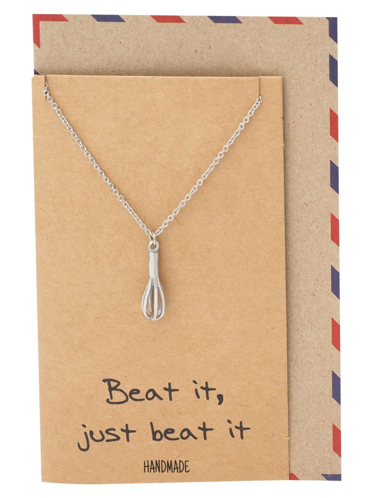 Elizabeth Cute Whisk Egg Beater Pendant Necklace