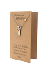 Gracyn Sisters and Star Pendant Necklace, Gifts for Best Friends with Greeting Card