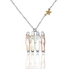 Gracyn Sisters and Star Pendant Necklace, Gifts for Best Friends with Greeting Card