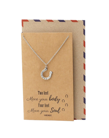 Danielle Horseshoe Necklace, Good Luck Gifts for Horse Lovers