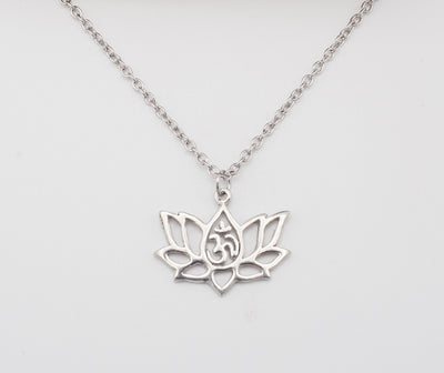 Amara Yoga Jewelry, Lotus Flower Necklace, Om Necklaces for Women