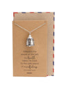 Aleah Buddha Bell Necklace Inspirational Quotes Jewelry Greeting Card