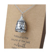 Aleah Buddha Bell Necklace Inspirational Quotes Jewelry Greeting Card