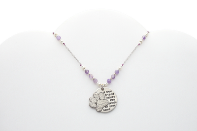 Jaila Pawprints Face Mask Lanyard Necklace with Inspirational Greeting Card