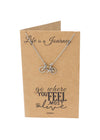 Ciara Journey Necklace with Bicycle Pendant for Women, Inspirational Quote on Greeting Card