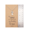 Mab Dog Under the Tree Pendant Necklace Pet Quotes Greeting Card