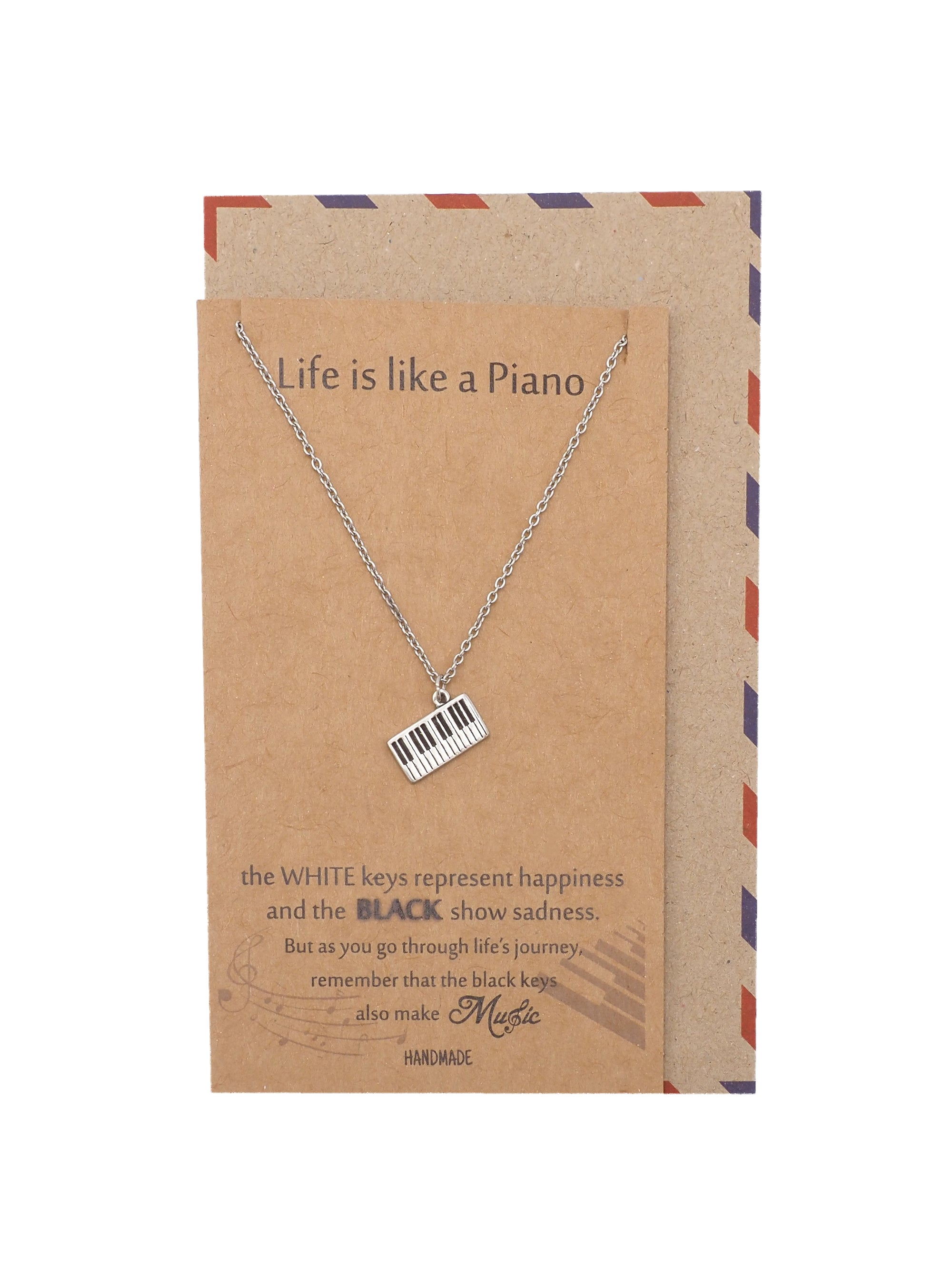 Esma Harmonious Necklace for Teachers with a Piano Charm Pendant