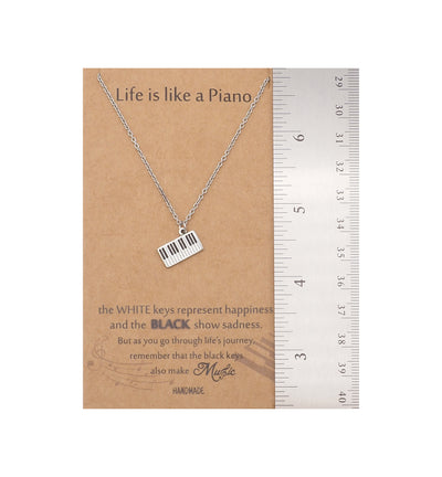 Esma Harmonious Necklace for Teachers with a Piano Charm Pendant