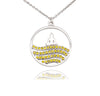 Anatta Buddha Yellow Crystals Pendant Necklace Inspirational Quotes Jewelry Greeting Card