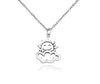 Ellen Sun and Cloud Charms Necklace, You are my Sunshine, Inspirational Quotes with Greeting Card