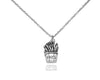 Shenelle Fries Jewelry Charm Necklace, Baker Gifts, Gifts for Best Friends with Funny Greeting Card