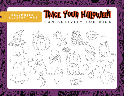 Free Halloween Activities for Kids Printables - Trace Your Halloween