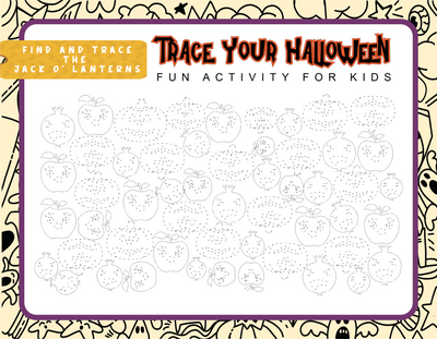 Free Halloween Activities for Kids Printables - Trace Your Halloween