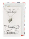 Cal Train Necklace Love You to the Moon and Back Grandson Gifts