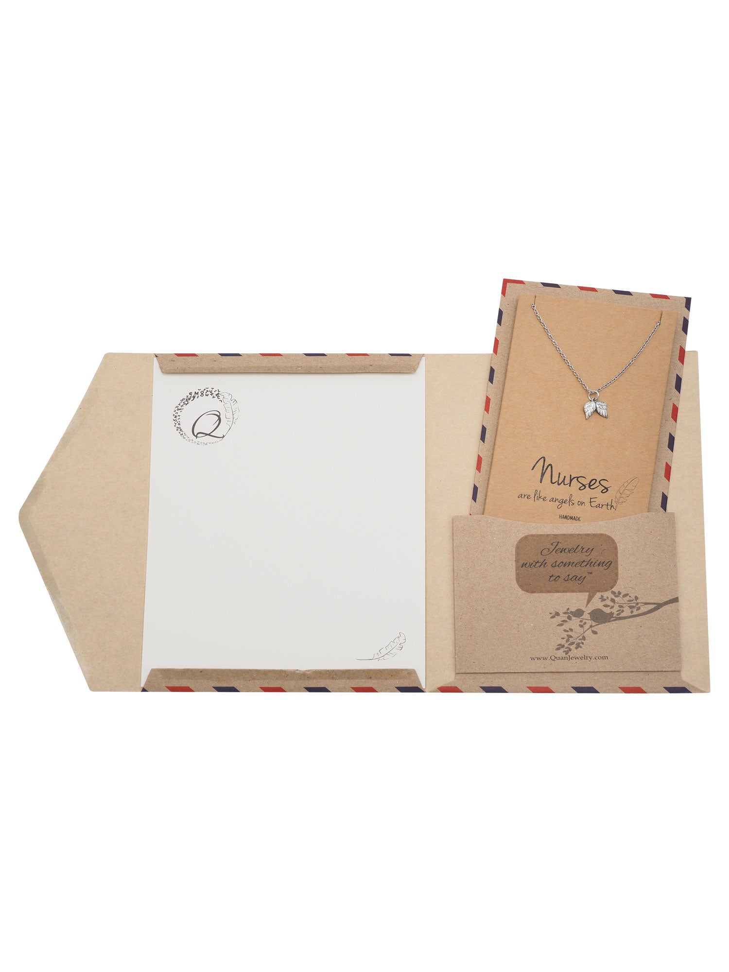 Dina Nurse Jewelry with Angel Wings Pendant