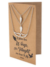 Micaela Mother Daughter Gifts for Mom Wings Set of 3 Necklaces