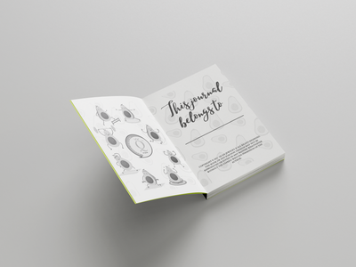 Avo-Cardio Food and Fitness Journal with Inspirational Fitness Quotes and Cute Avocado Illustrations