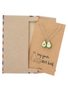 Avocado Pendant Matching Necklace for Women