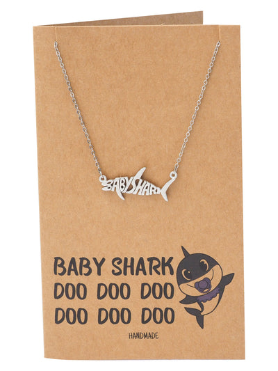 Mommy Shark Pendant Necklace Best Jewelry Gifts For Family