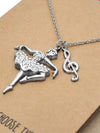 Lainie Birthday Gifts Ballerina and Music Note Necklace