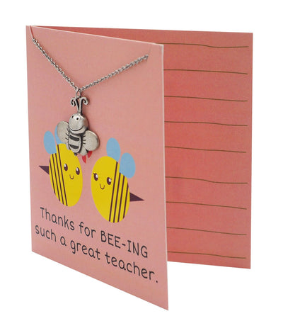 Lauren Teacher Gifts Bee Necklace Thanks for BEE-ING such a Great Teacher!