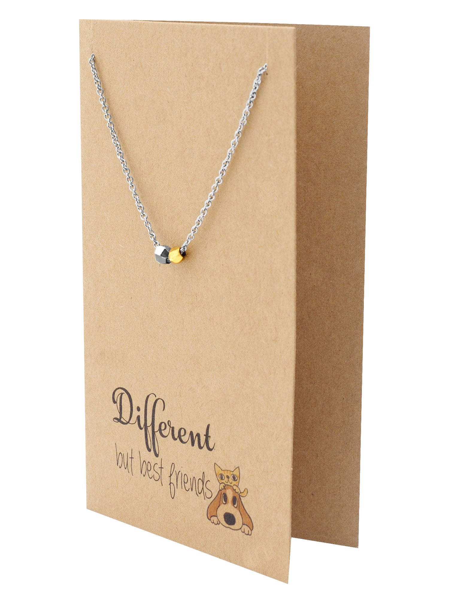 Kristelle Unique Best Friends for Keeps Necklace with an Inspirational Quote