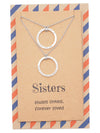 Rosanne Sisters Set of 2 Matching Necklaces with Engraved Ring Pendants