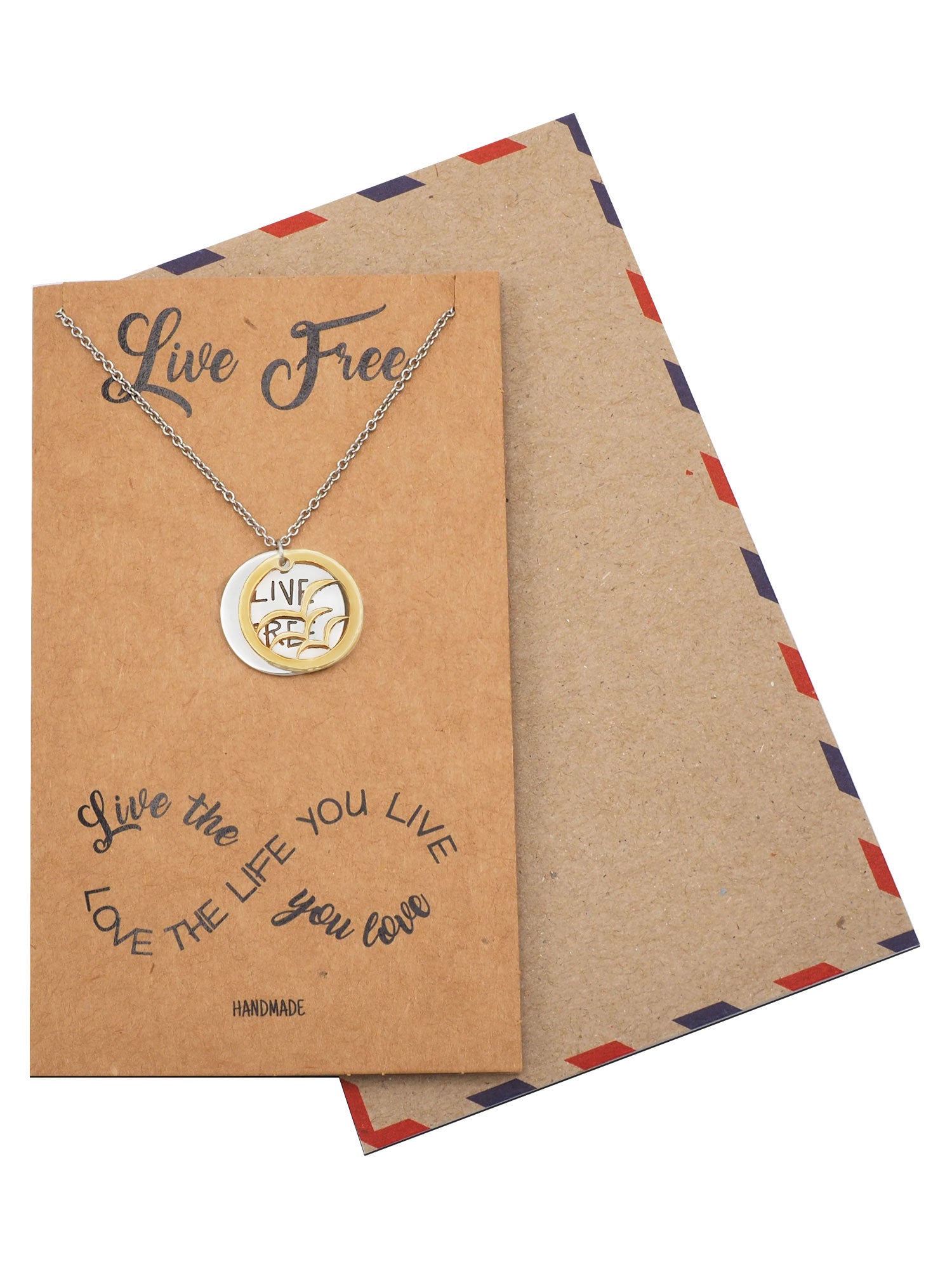 Maycel Birds Live Free Pendant Necklace