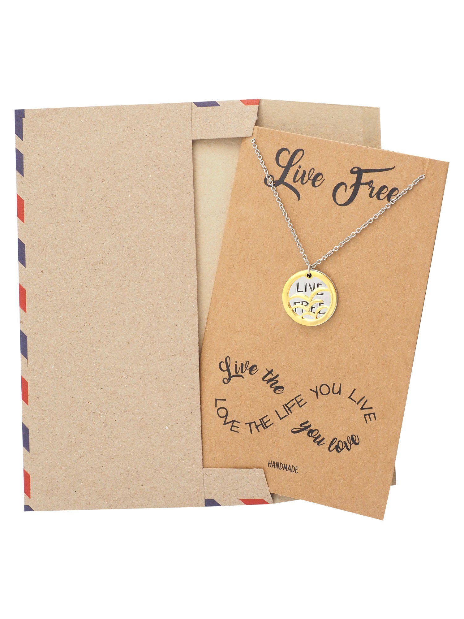 Maycel Birds Live Free Pendant Necklace