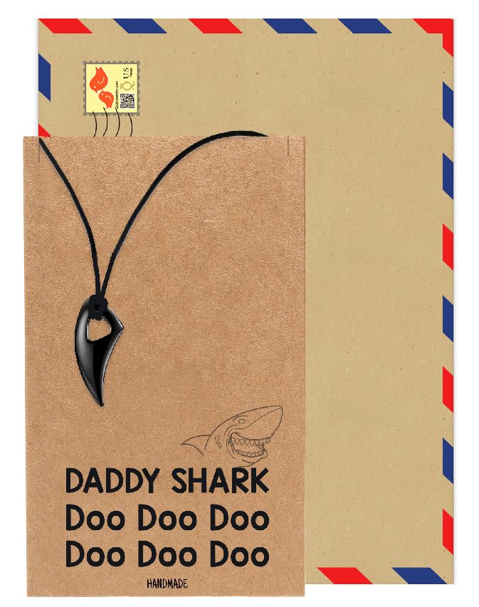 Randall Black Shark Tooth Pendant Necklace