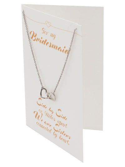 Bridget Bridesmaid Gifts Interlocking Hearts Necklace