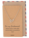 Lilia Bridesmaid Gifts Interlocking Hearts Necklace