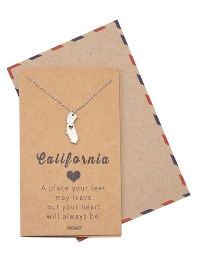 Sylvie California State Necklace