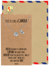 Ida Cute Camera Miniature Pendant Necklace for Women, Selfie Lovers, With Inspirational Quote Card