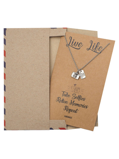 Engraved Pendants Necklace for Women
