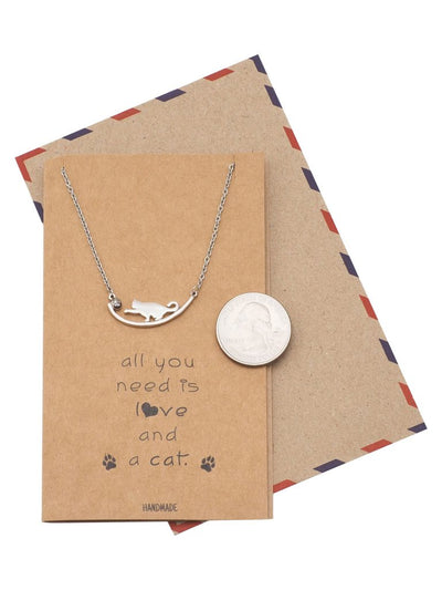 Iliana Cat Necklace Quotes Greeting Card