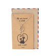 Raelynn Cat Head Pendant Necklace Quotes Greeting Card