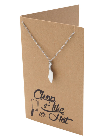 Ali Gifts for Mom, Dad, Chef, Cook Knife Necklace Funny Birthday Cards