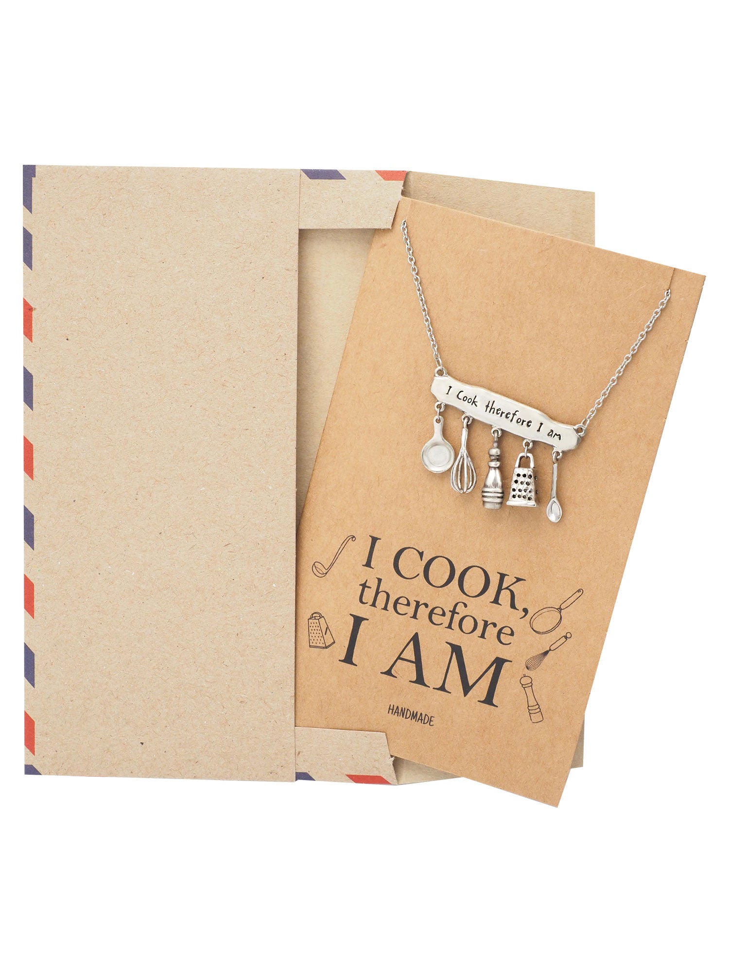 Skylar Gifts for Mom, Dad, Chef Personalized Cooking Jewelry Charm Necklace