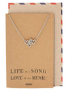 Seb Treble Clef with Hearts Necklace