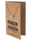 Geneva Coffee Bean Pendant Necklace