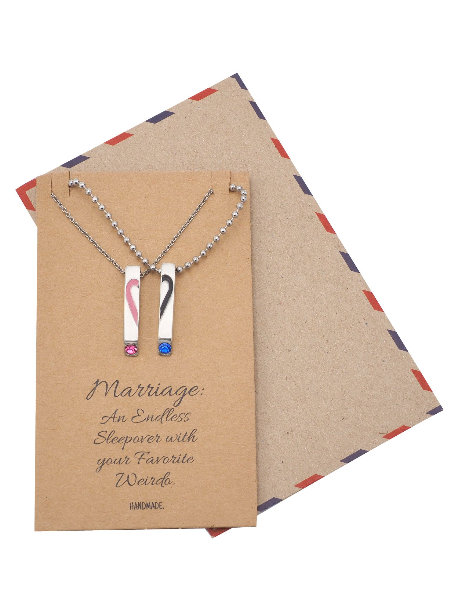 Set of 2 with His Crazy and Her Weirdo Inscription with Greeting Card