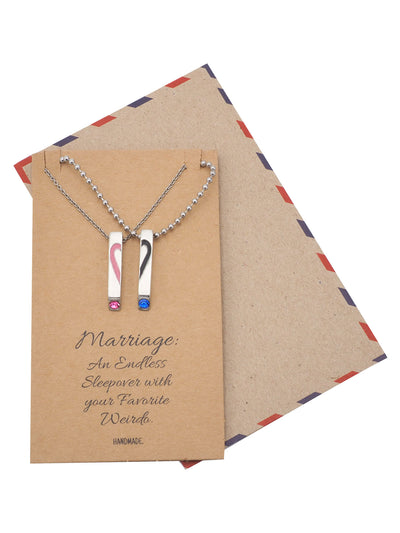 Set of 2 with His Crazy and Her Weirdo Inscription with Greeting Card
