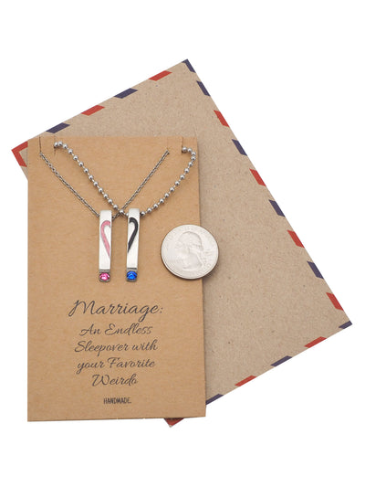 Set of 2 with His Crazy and Her Weirdo Inscription with Greeting Card