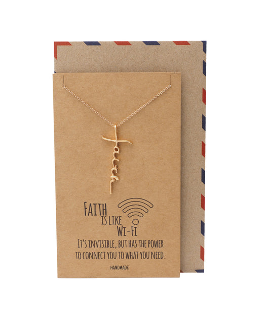 Jolee Faith Pendant Necklace in Rose Gold Tone