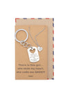 Earl Daddy's Girl Set, Engraved Heart Key chain and Necklace, Gift for Father, with Quote Card